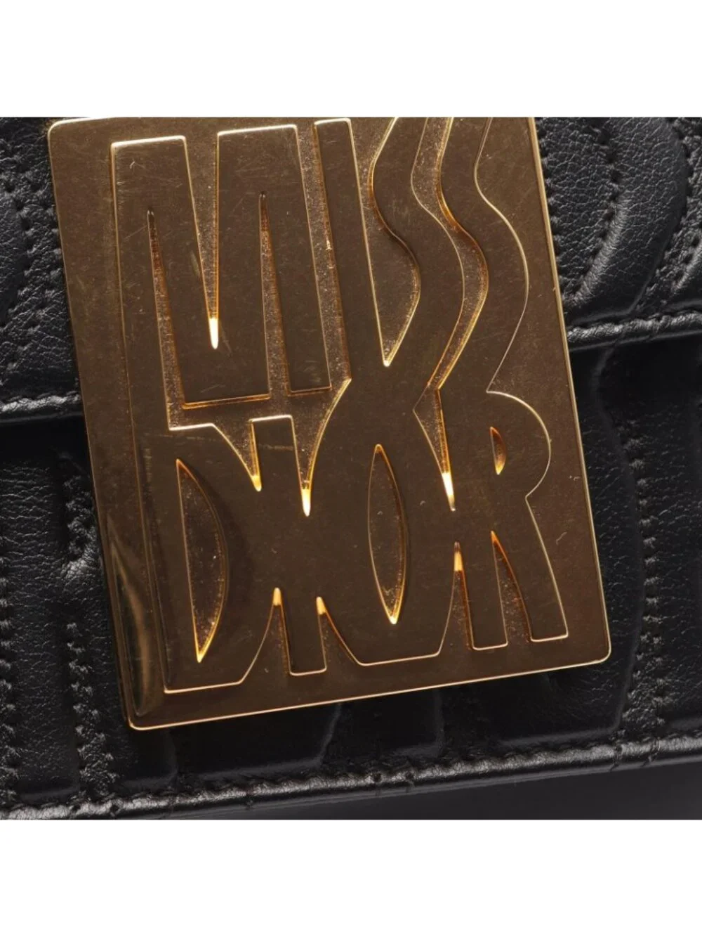 Dior Shoulder Bag Miss Dior All Over Black Leather Miss Dior All Quilted Flap